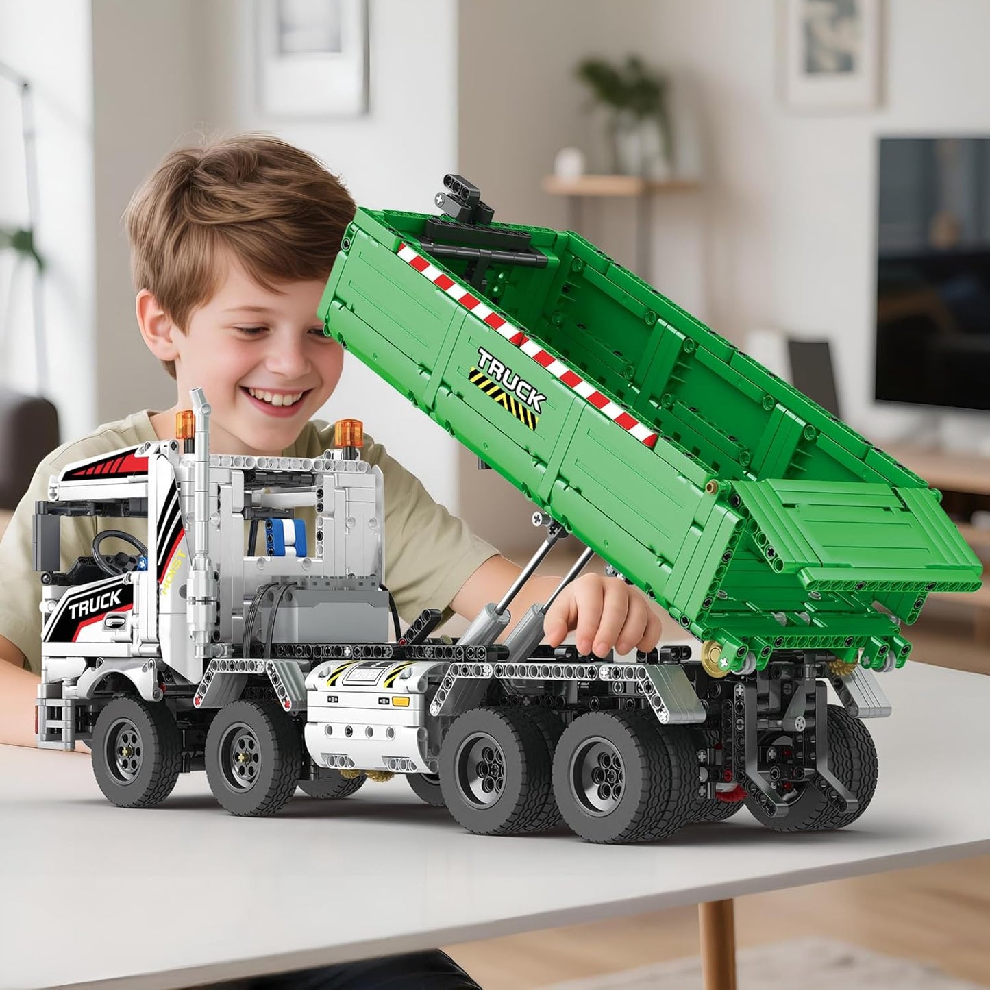 4-in-1 Remote Control Transport Truck Building Block Model Set - G16