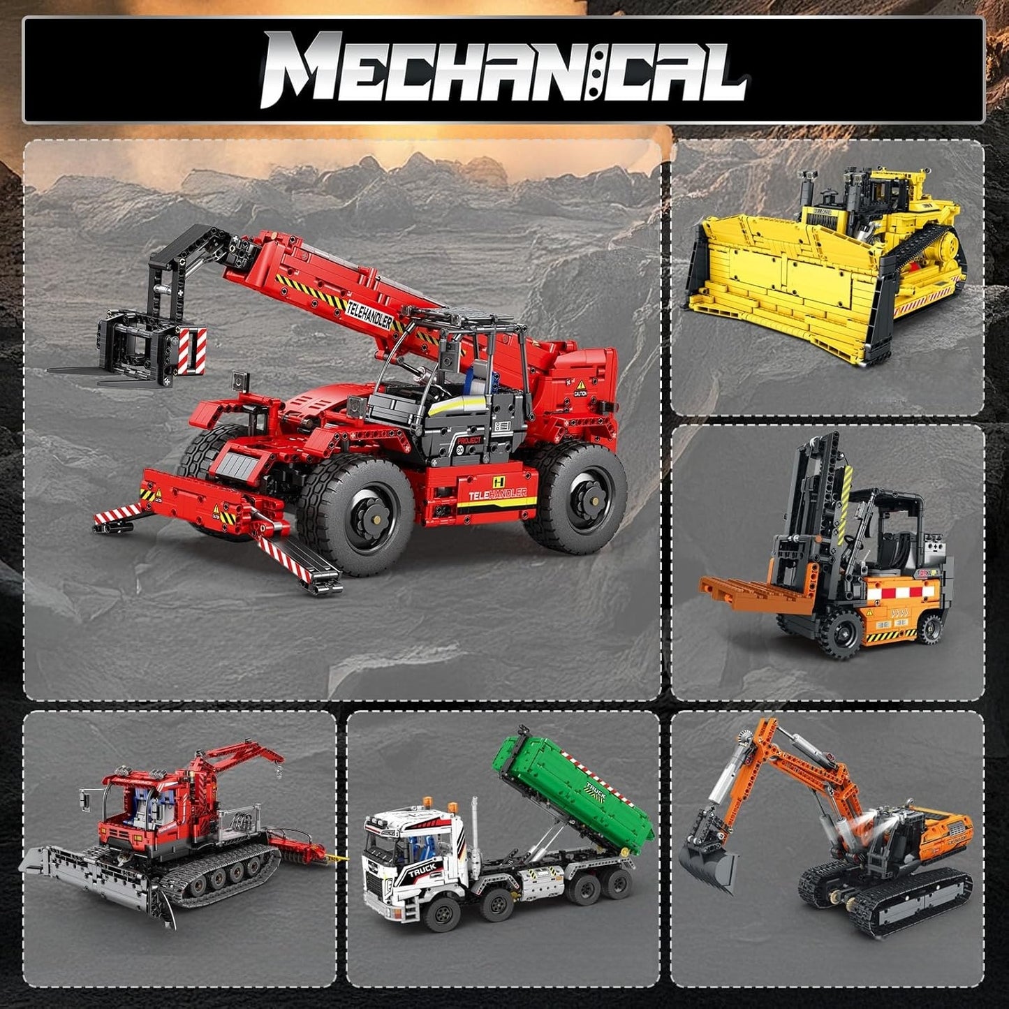 Remote Control Telescopic Forklift Building Block Model Set - G15