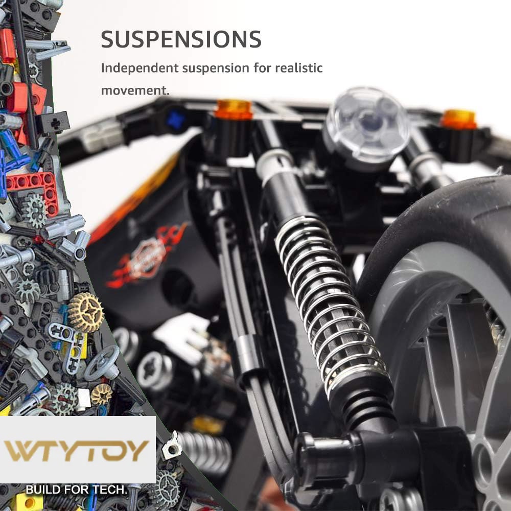 Harley Night Rider Motorcycle Building Block Toy - M18