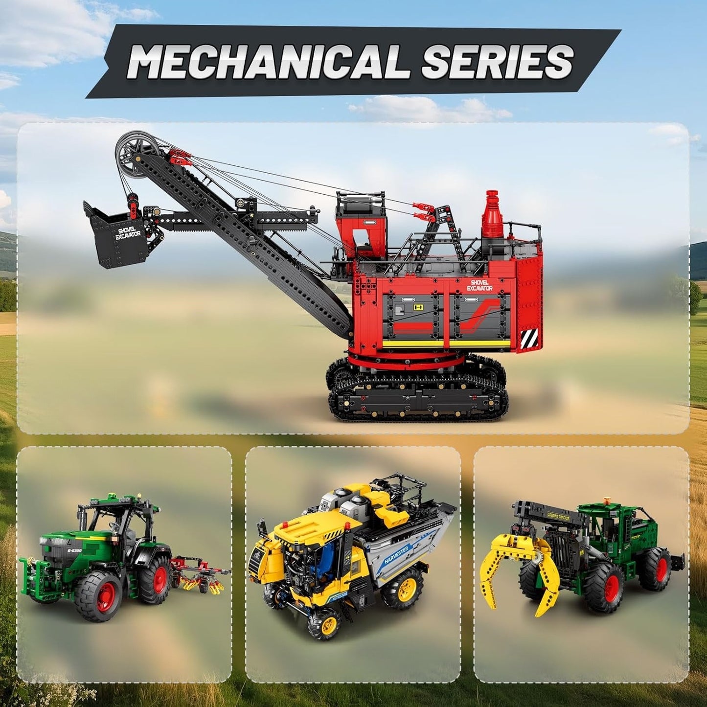 RC Excavator Building Block Set - G6