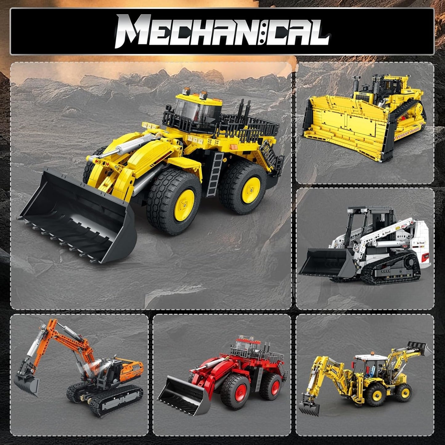 Remote Control Excavator Building Block Model Toy - G4