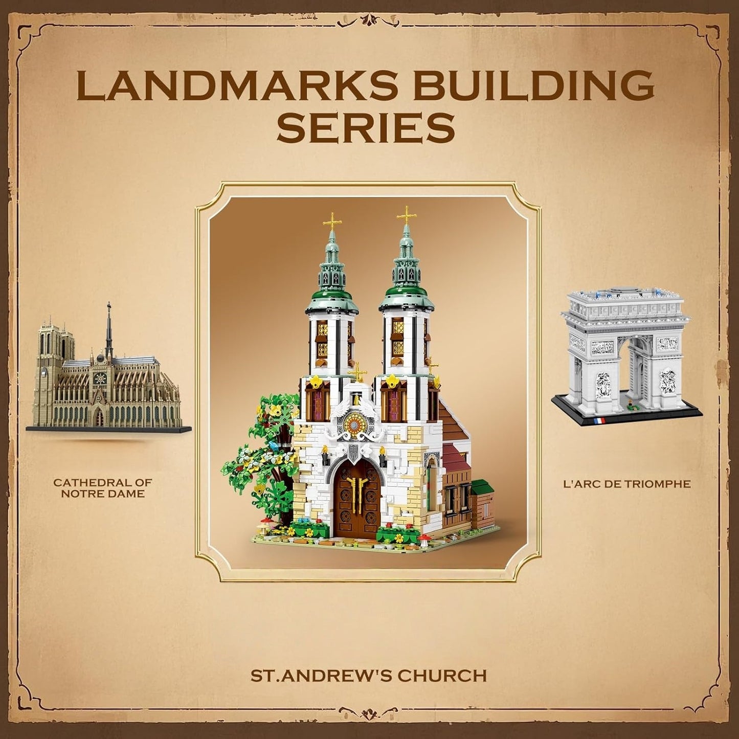 St. Andrew's Church Building Block Model Kit - Z05
