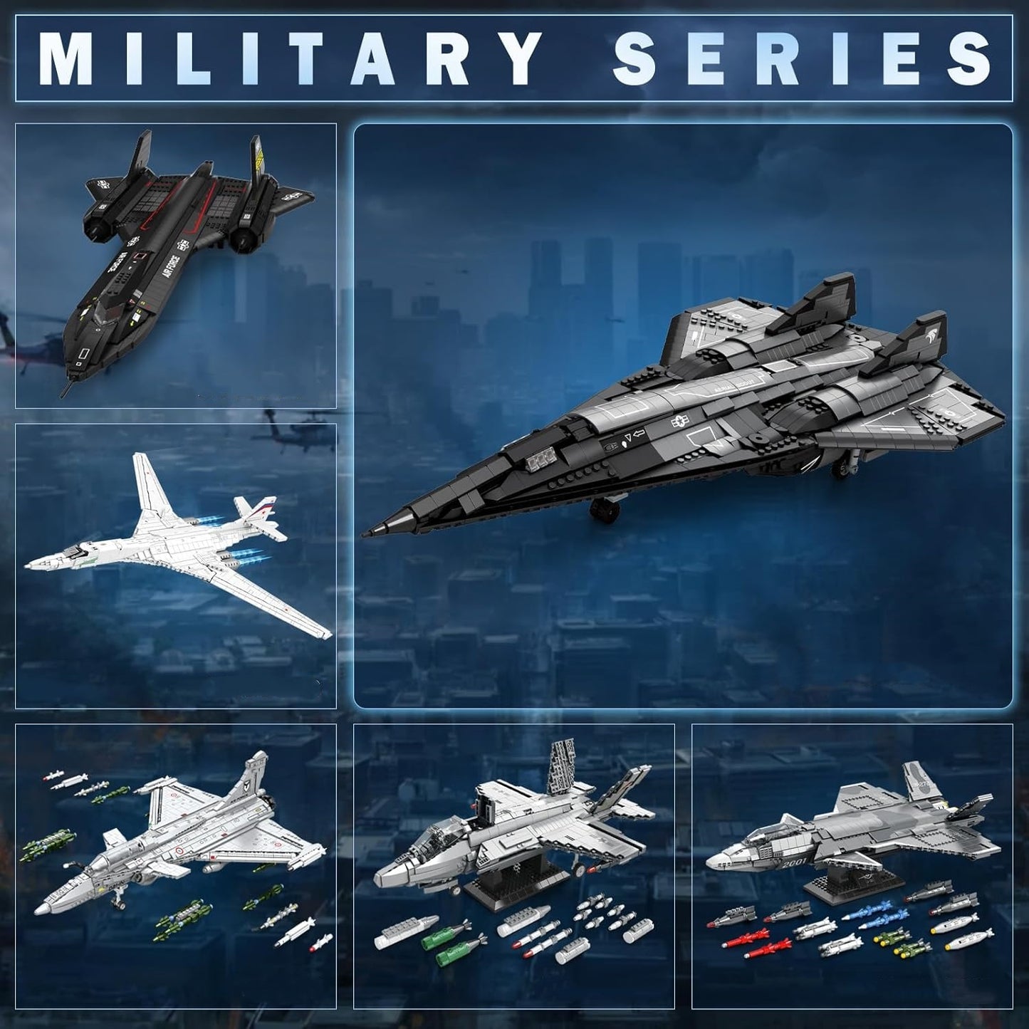 SR-72 Reconnaissance Fighter Jet Construction Kit - A16