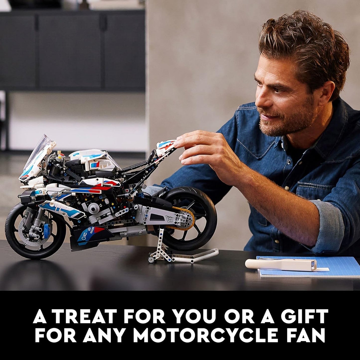 Adult BMW-1000RR motorcycle building blocks-M1
