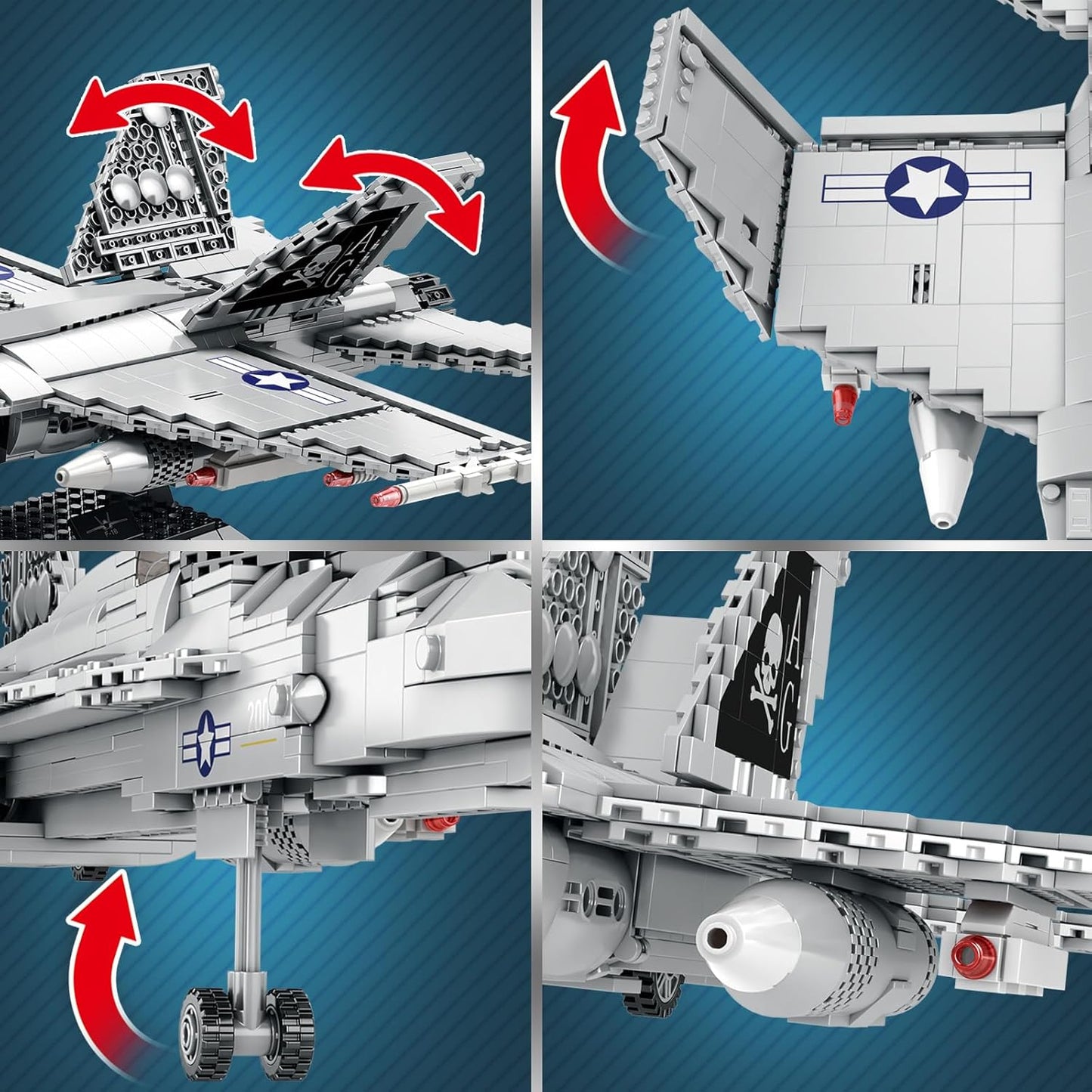 F-18 Fighter Jet Adult Building Block Set - A2