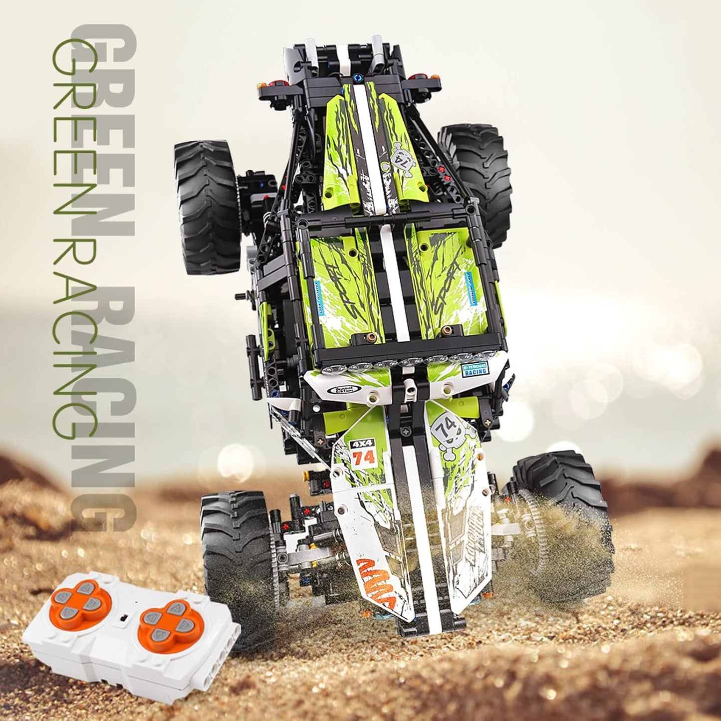 Mould King 18002 RC Climbing Car Building Kits, 1879 Pieces MOC Building Blocks 4X4 Off-Road Truck Model Sets, Stem Remote Control Car Bricks Toys-C25