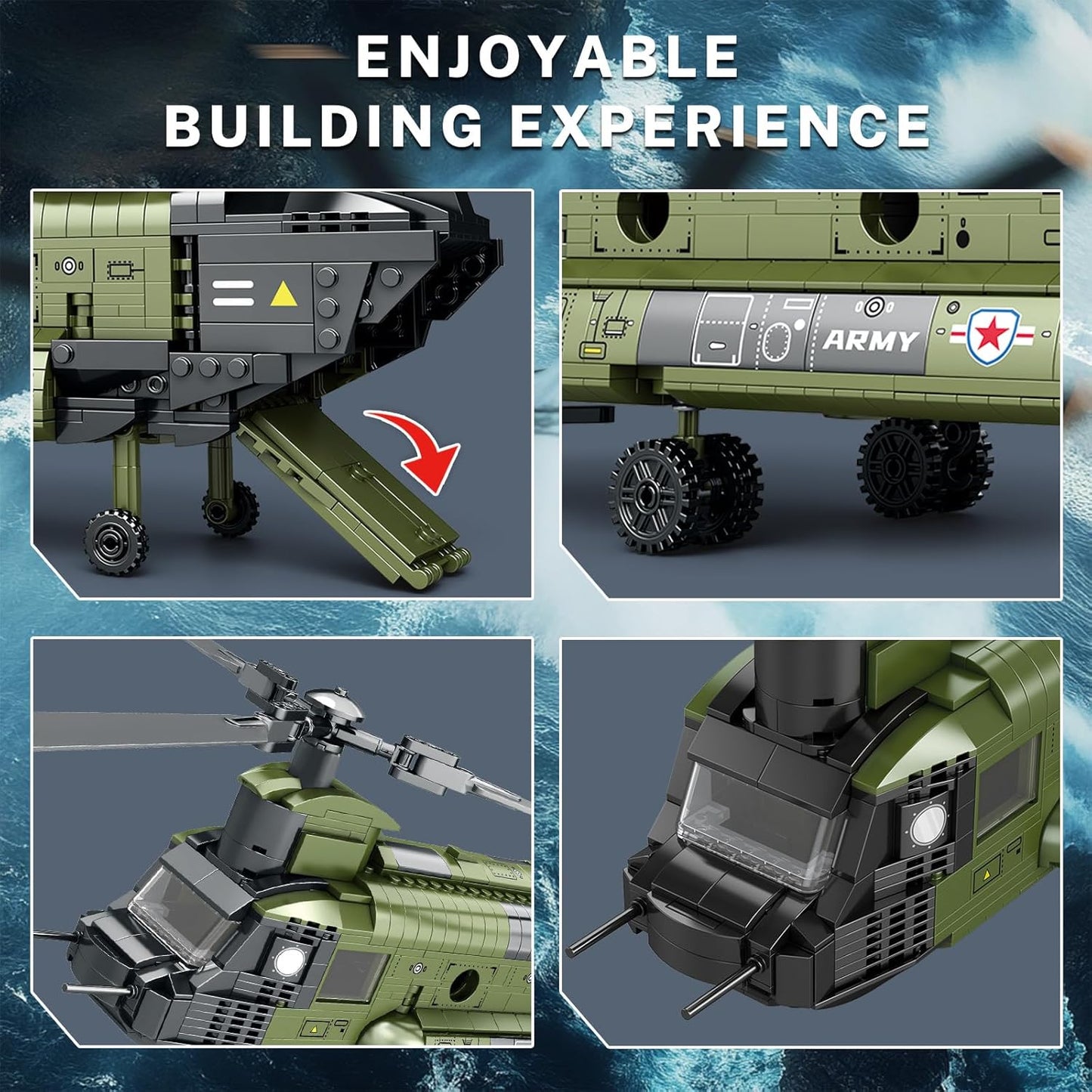 CH-47 Military Helicopter Toy Aircraft Model Kit - A5