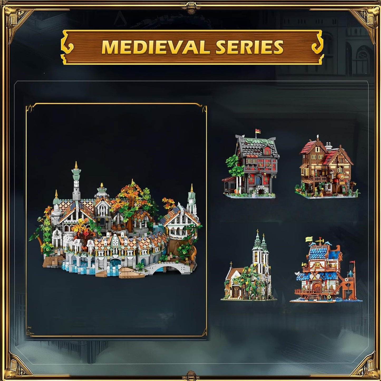 Medieval Valley City Building Block Model Set - Z15
