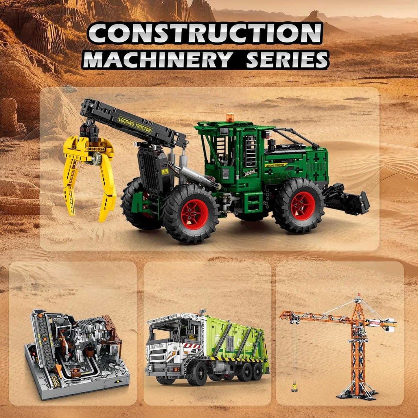 RC Sliding Tractor Construction Vehicle Building Block Model Kit - G18