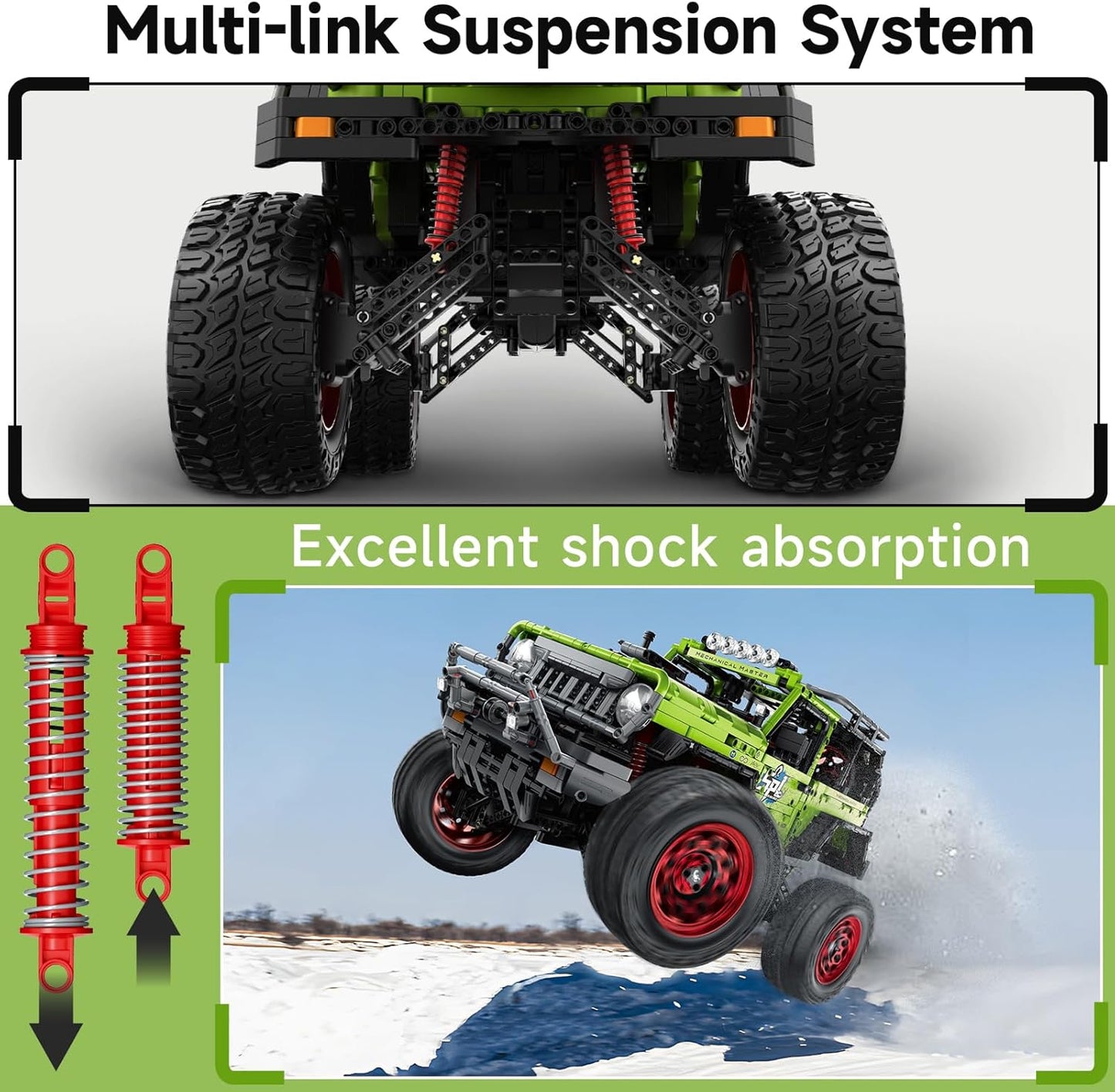 Remote control off-road vehicle Jeep Wrange building block model set-C28