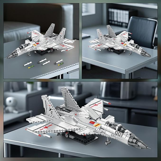 J-15 Military Flying Shark Fighter Jet Adult Building Block Set - A17