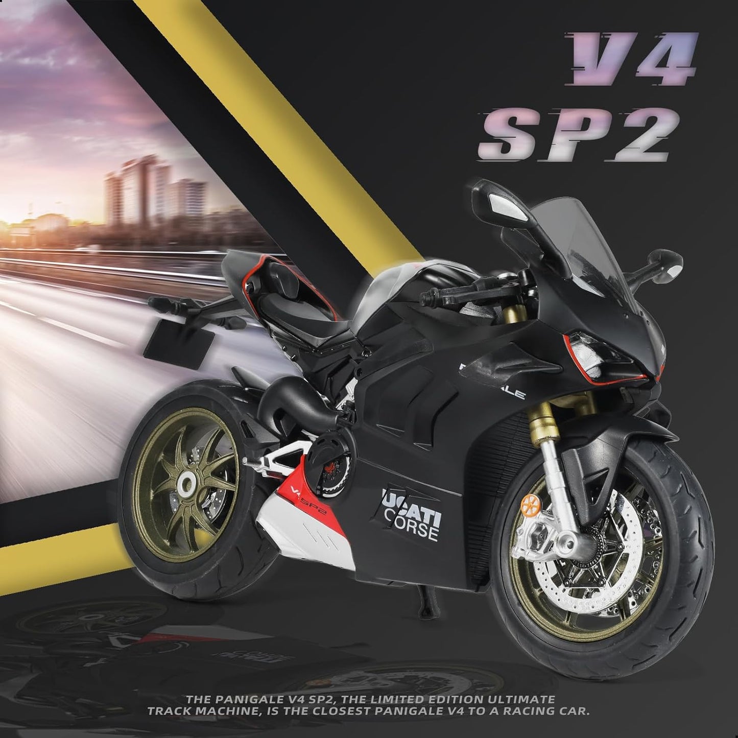 1:9 Kawasaki Ninja H2R Die-cast Metal Motorcycle Model - M21