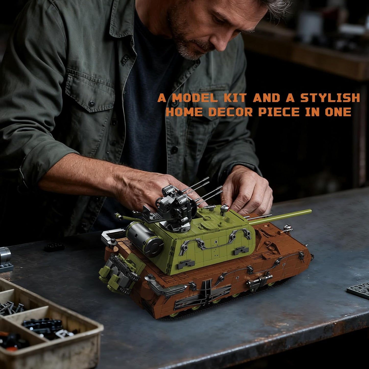 WW2 Panzer VIII Maus Military Tank Building Block Model Set (Multi-color) - T5