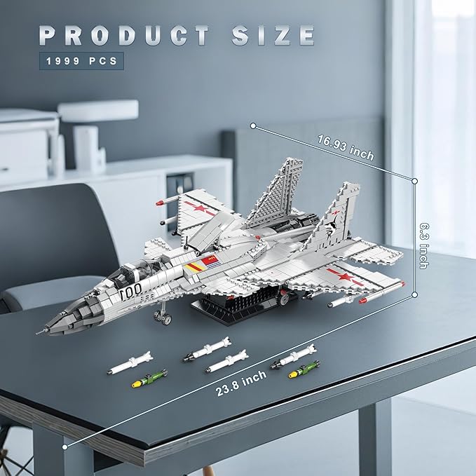 J-15 Military Flying Shark Fighter Jet Adult Building Block Set - A17