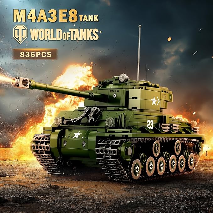 M4A3E8 WWII US Army Sherman Tank Assembly Set - T2