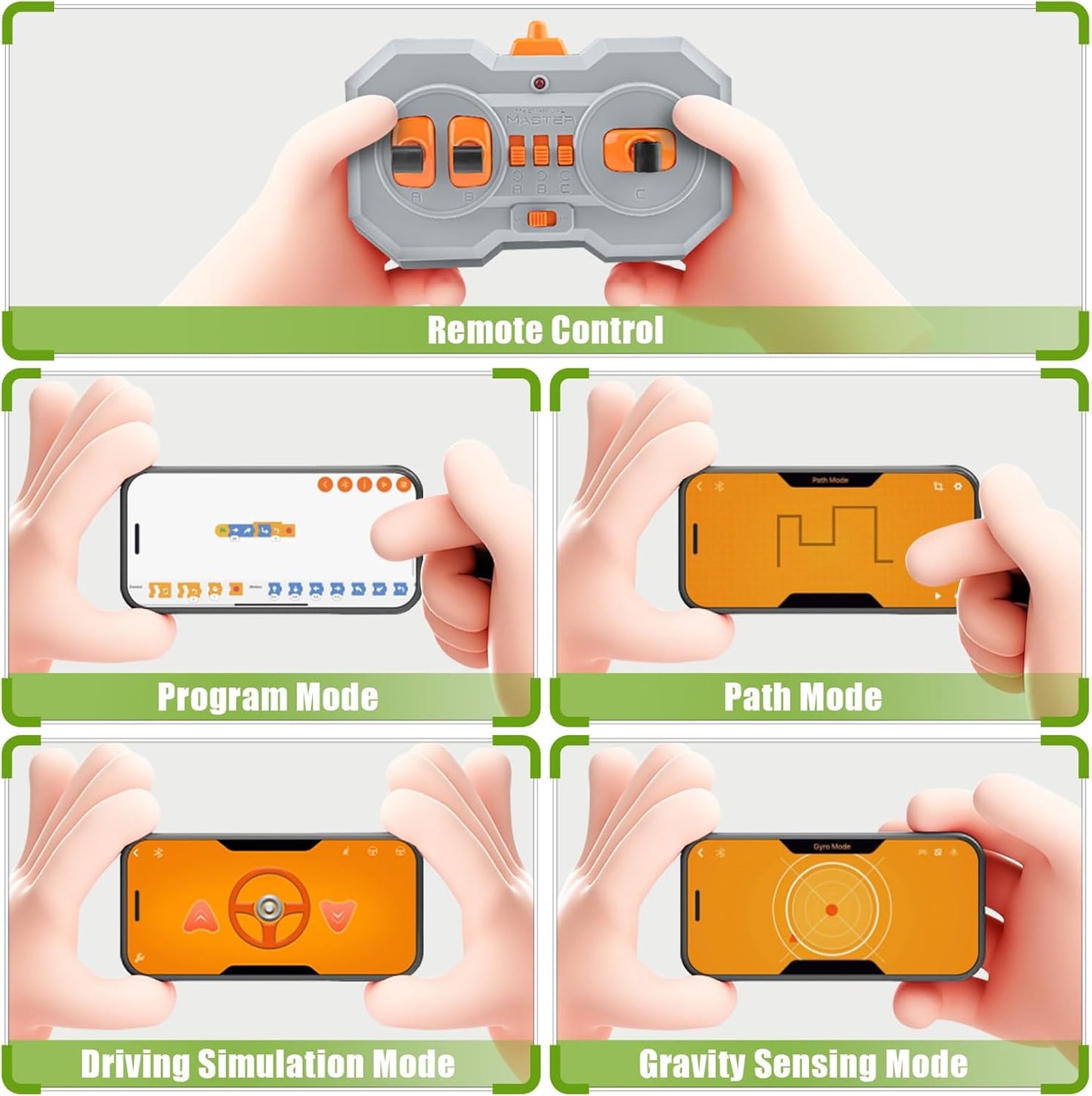 Remote control off-road vehicle Jeep Wrange building block model set-C28