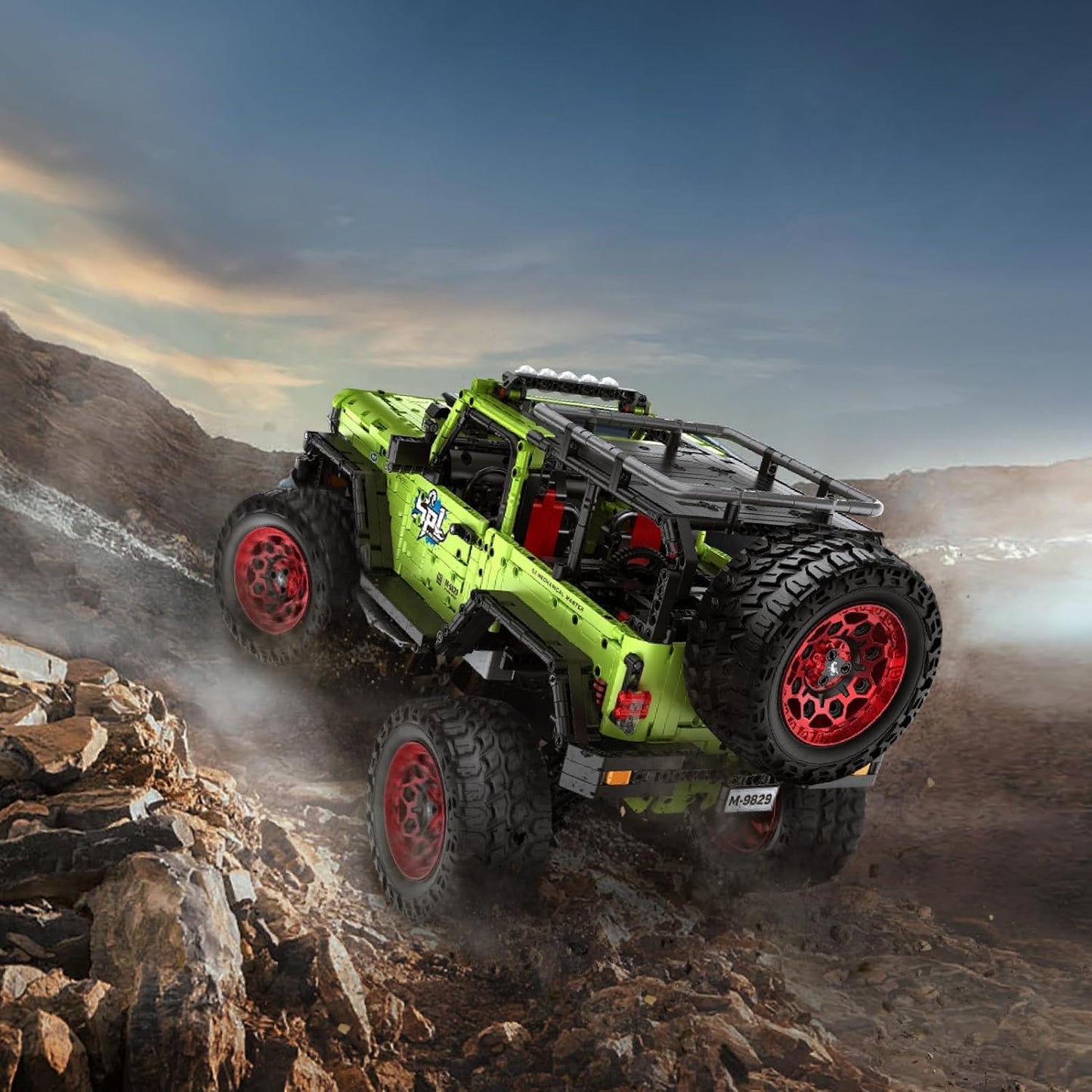 Remote control off-road vehicle Jeep Wrange building block model set-C28