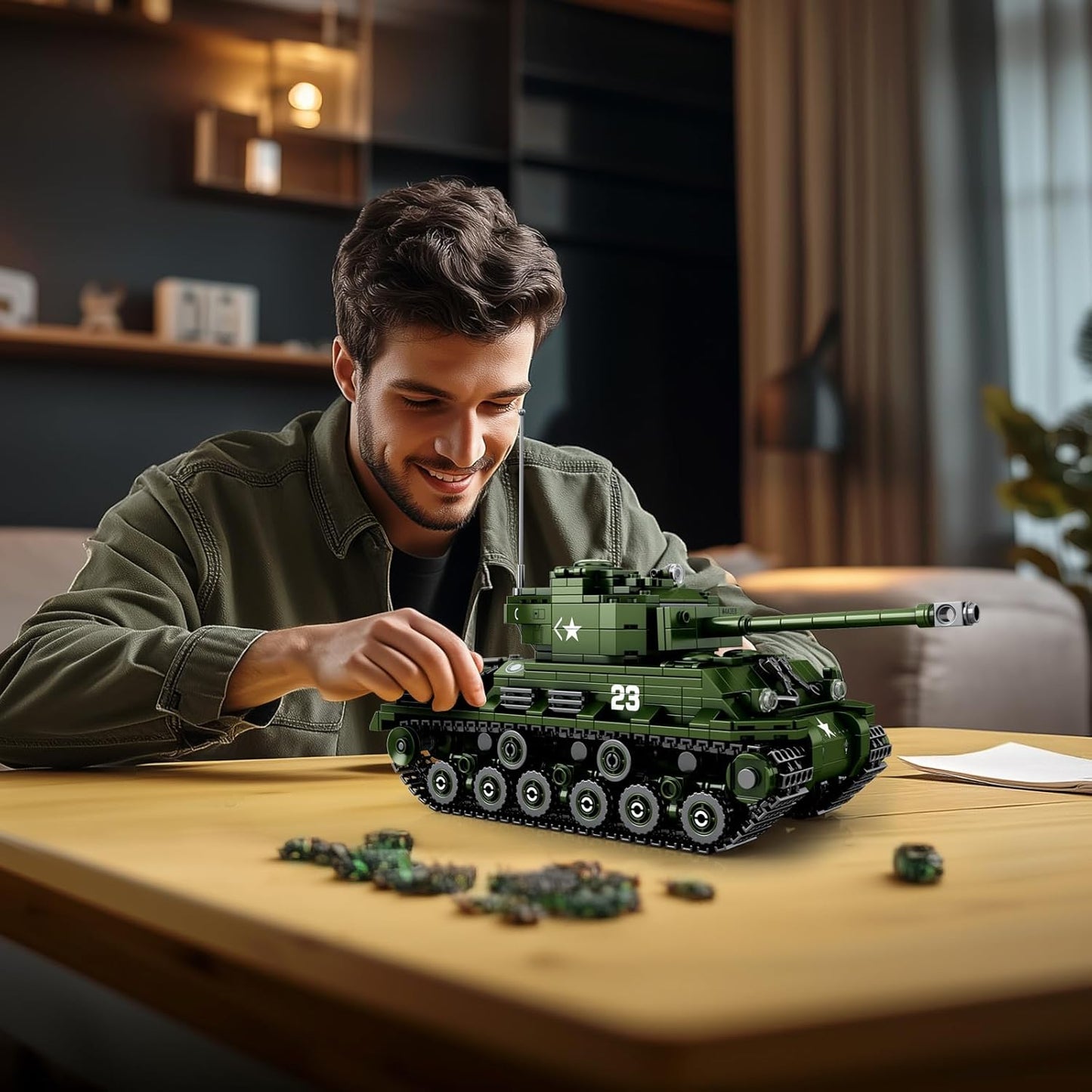 M4A3E8 WWII US Army Sherman Tank Assembly Set - T2