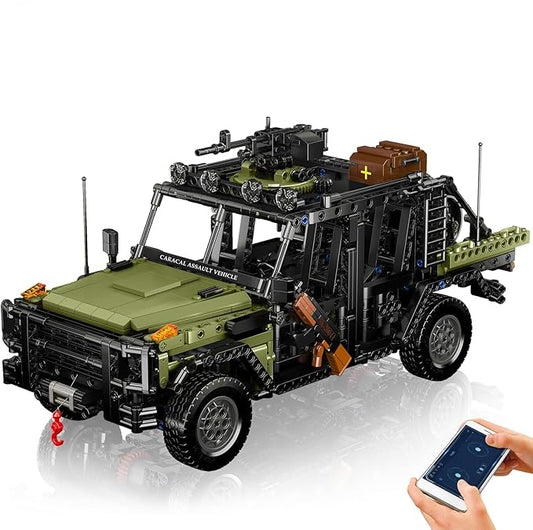 Remote-controlled and electrically operated military truck assembly kit - C20