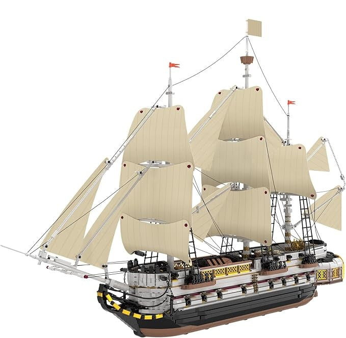 Large Sailboat Model Building Block Set - S2