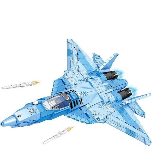 SU-57 Fighter Jet Aircraft Building Block Set - A18