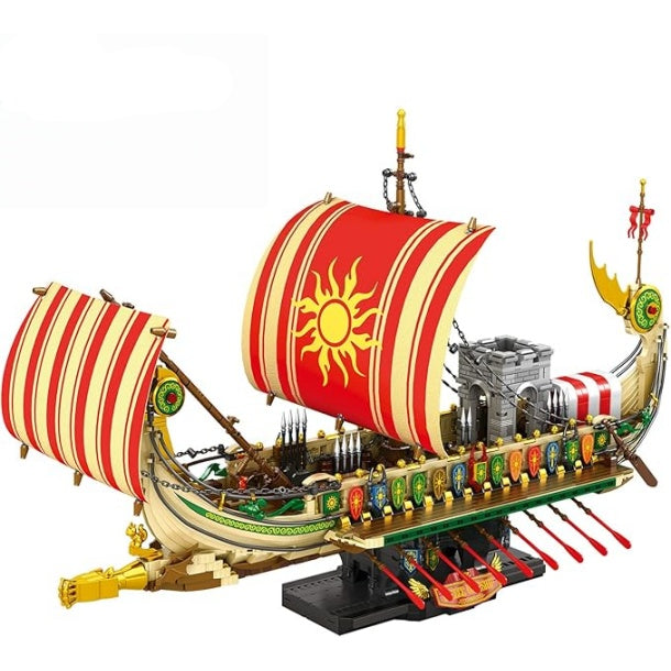 Classic Ancient Greek Warship Assembly Set - S6
