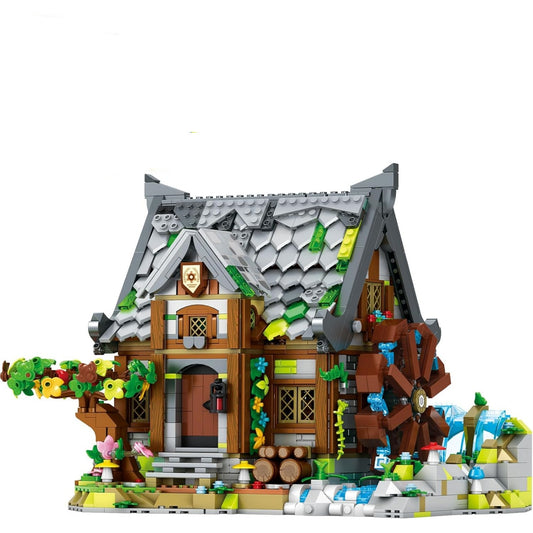 Medieval Watermill Hut Block Model - Z07