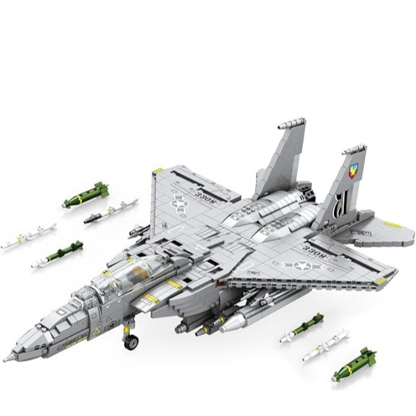 F-15E Military Bomber Building Block Model Set - A3