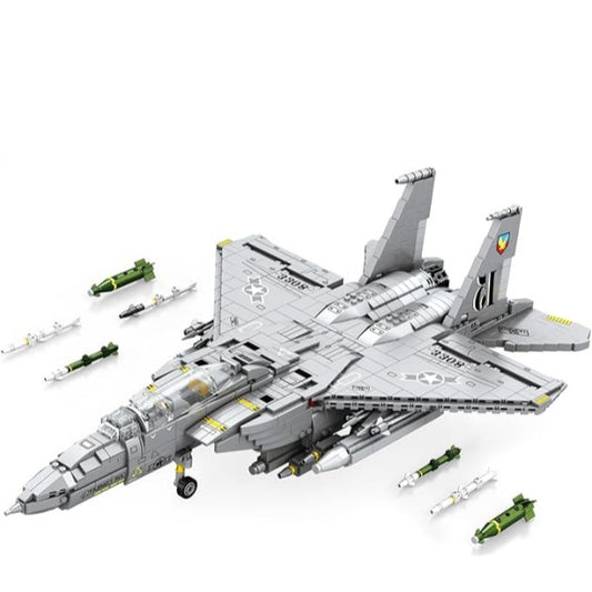 F-15E Military Bomber Building Block Model Set - A3