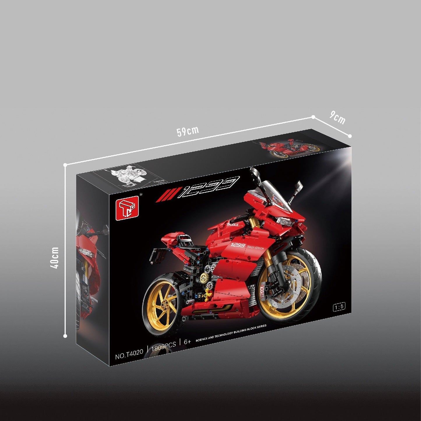 Ducati 1299 Motorcycle Building Blocks-M2