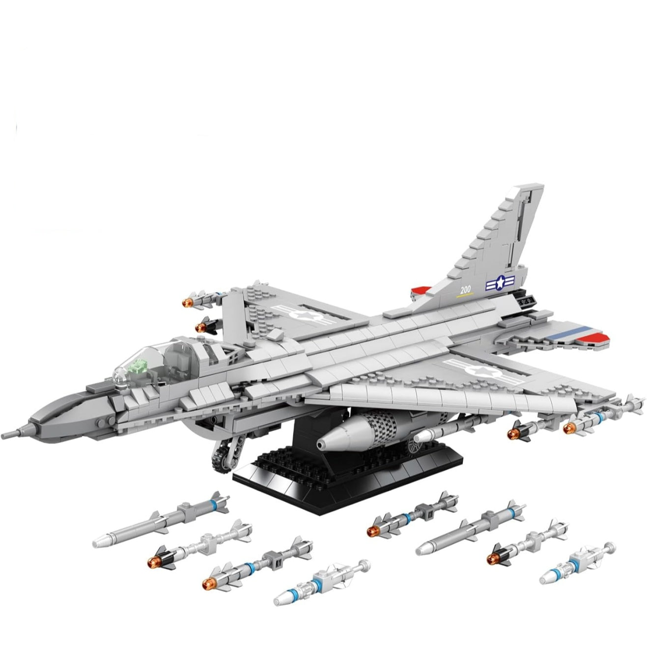 F-16 Fighting Falcon Fighter Jet Army Assembly Kit - A12