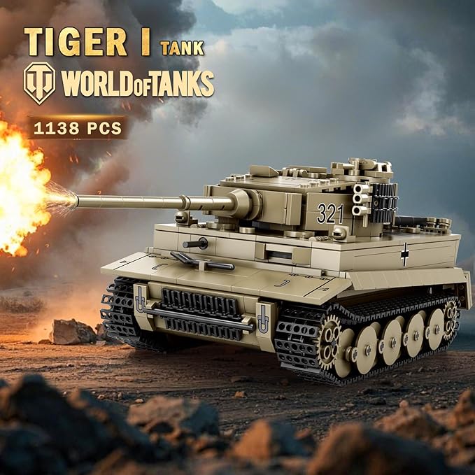 World War II German Tiger Tank Building Block Model Set - T3