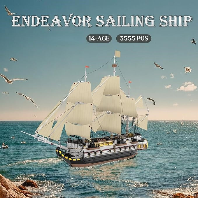 Large Sailboat Model Building Block Set - S2