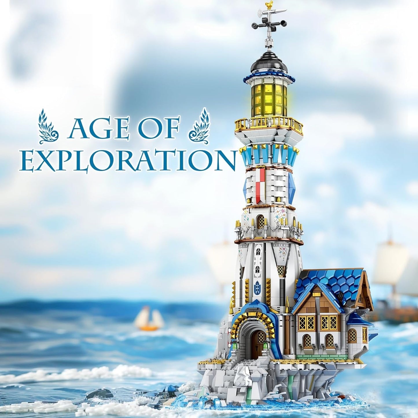 Medieval Lighthouse Building Block Model Kit - Z06