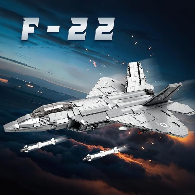 F-22 Raptor Military Fighter Jet Assembly Toy Set - A11