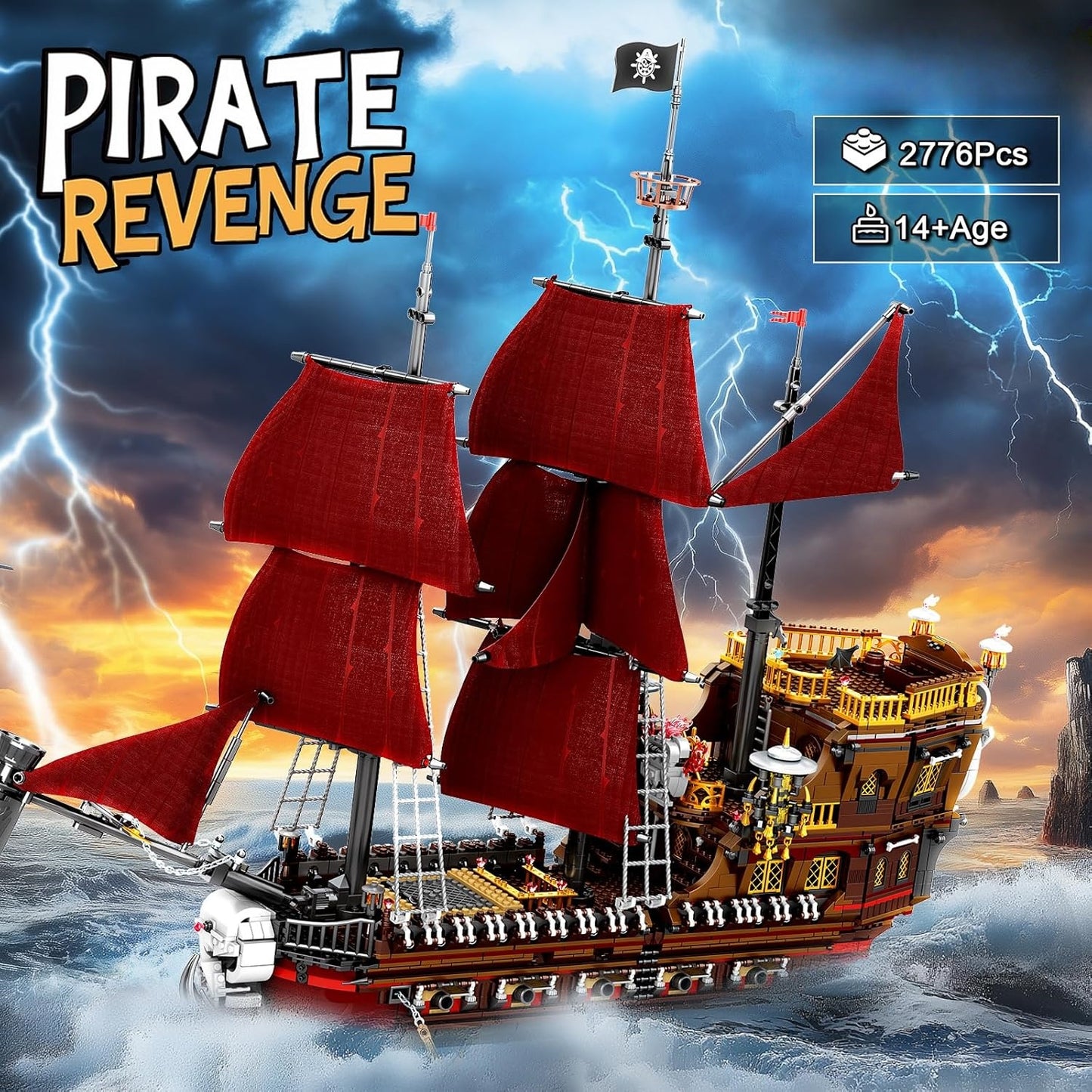 Vengeance Pirate Ship Model Building Set - S3