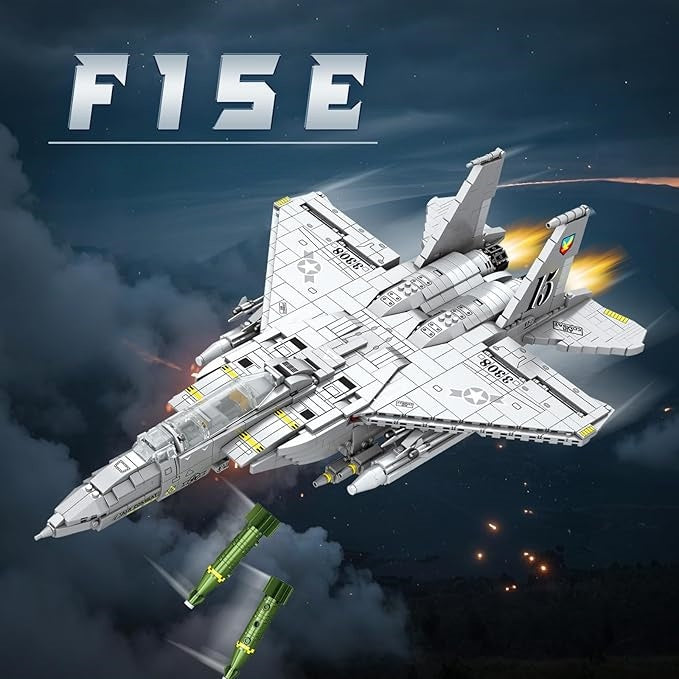 F-15E Military Bomber Building Block Model Set - A3