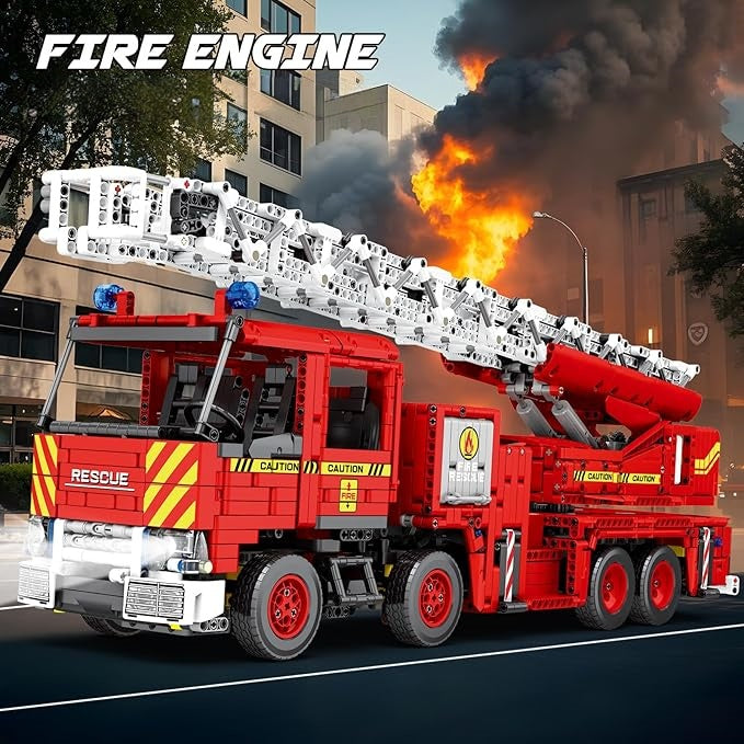 APP Remote Control Fire Truck Building Block Model Set - G7