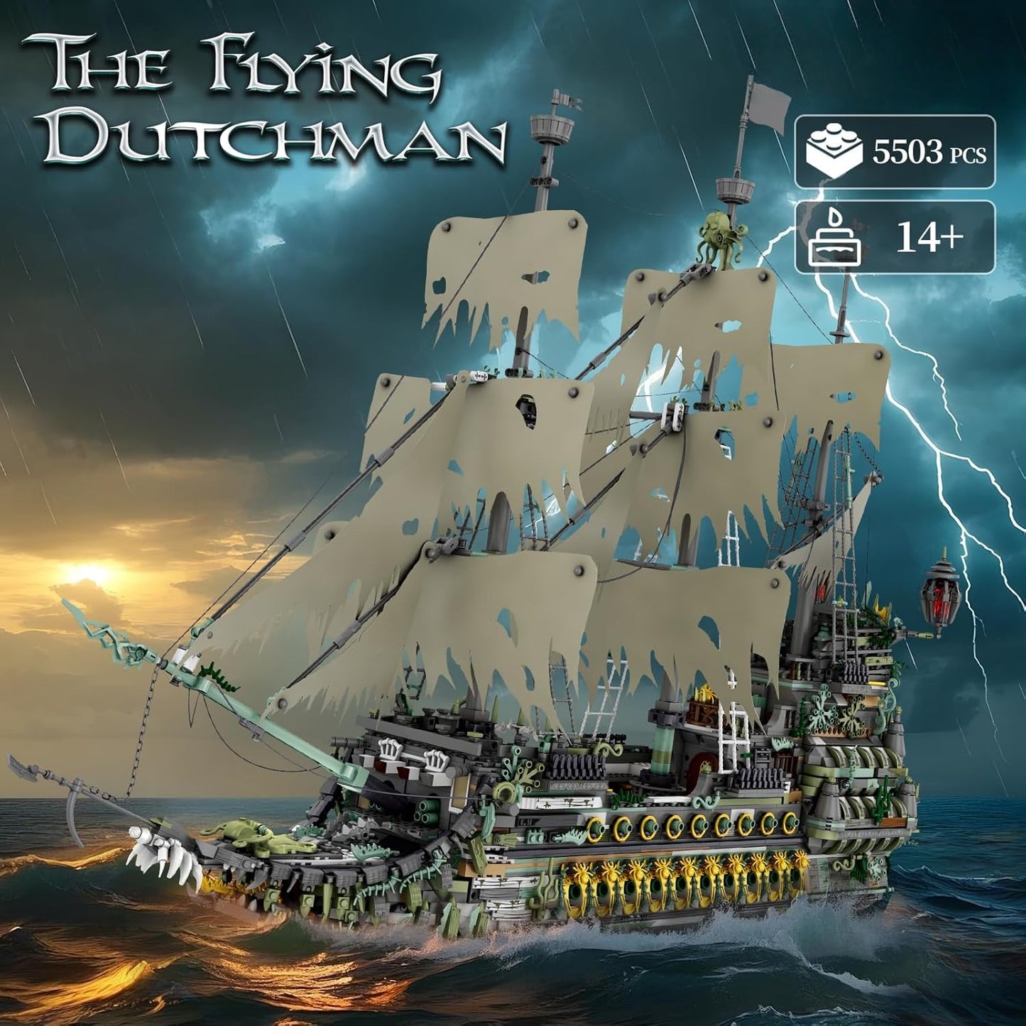 Flying Dutchman Pirate Ship Building Block Set - S8