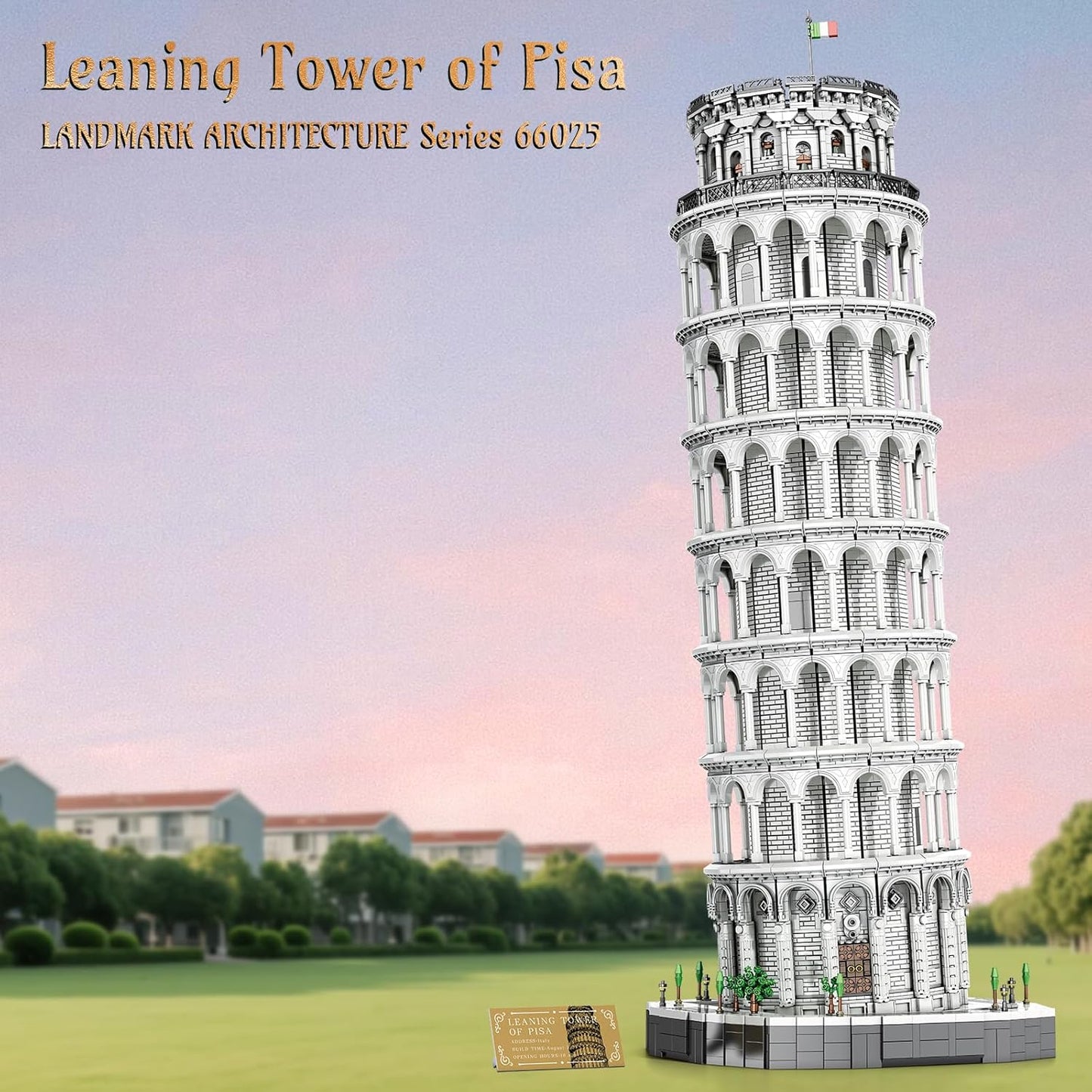 Leaning Tower of Pisa Building Block Model Set - Z09