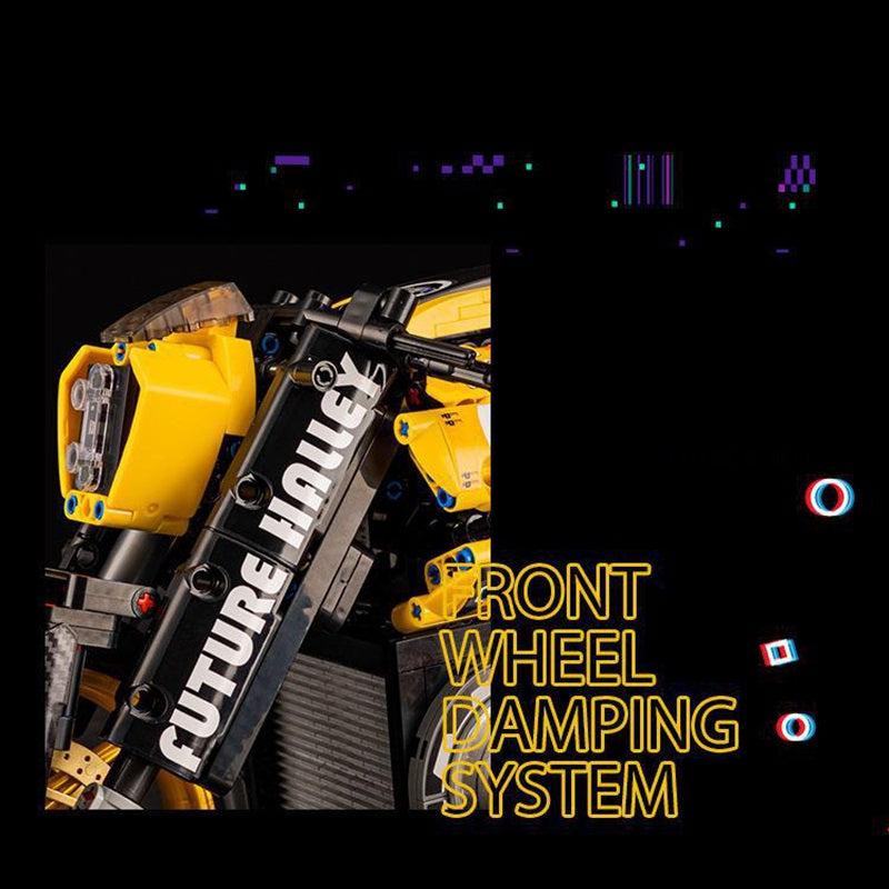 Cyberpunk Harley-Davidson Racing Car Building Blocks - M17