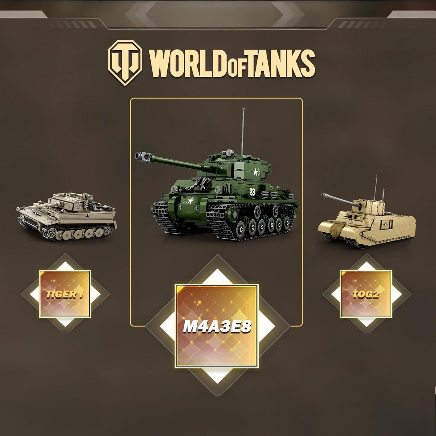 M4A3E8 WWII US Army Sherman Tank Assembly Set - T2