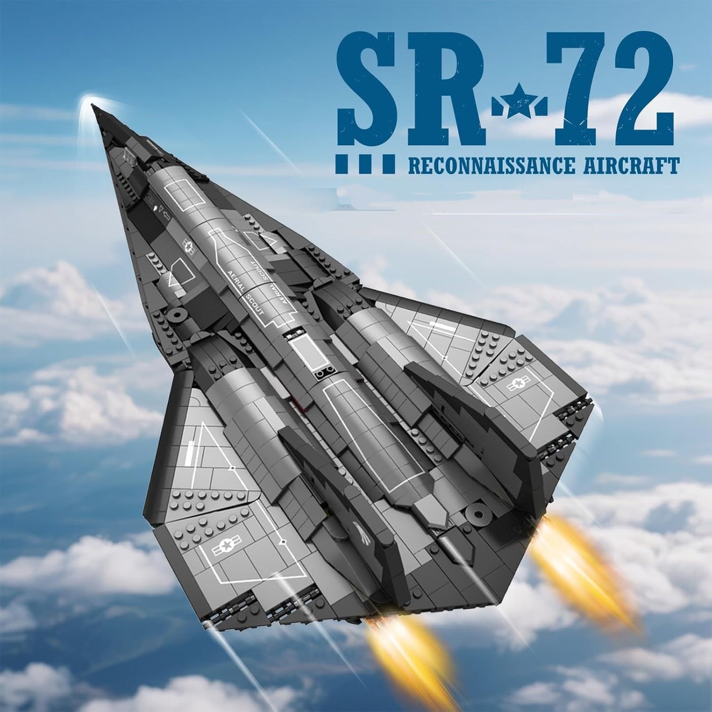 SR-72 Reconnaissance Fighter Jet Construction Kit - A16