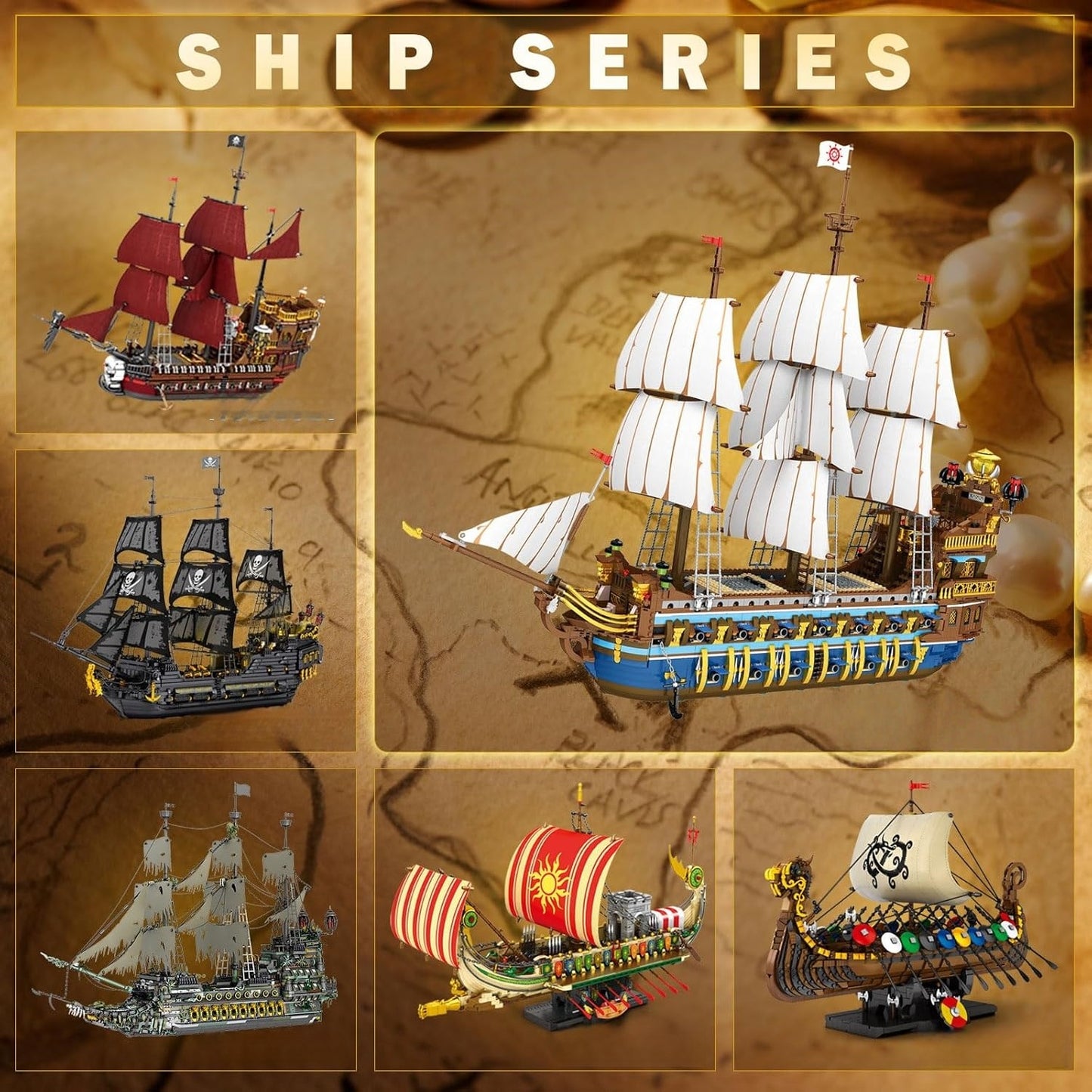 Royal Corsair Large Building Block Model Set - S7