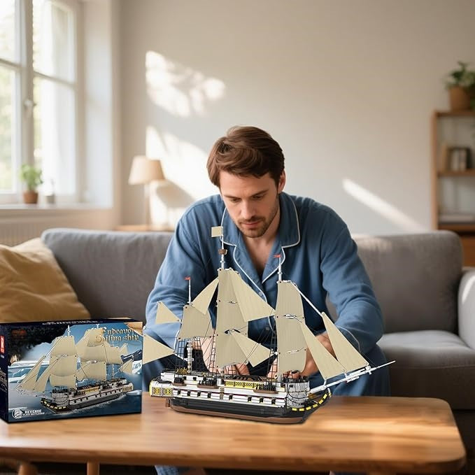 Large Sailboat Model Building Block Set - S2