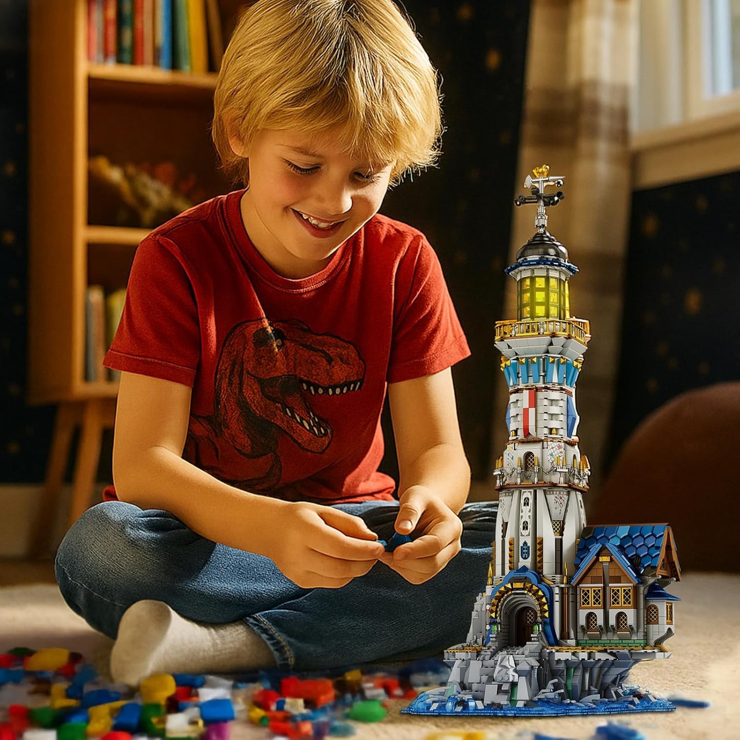 Medieval Lighthouse Building Block Model Kit - Z06