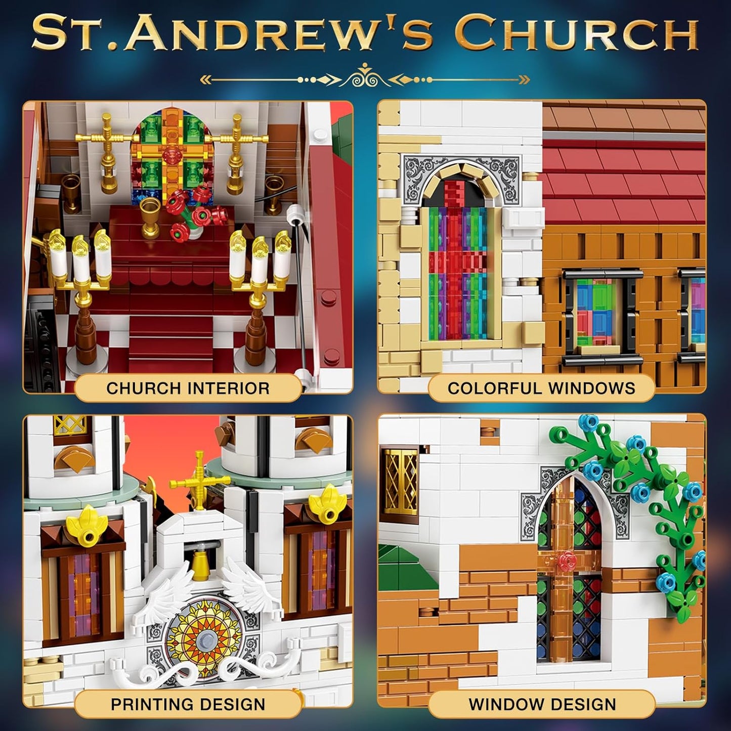 St. Andrew's Church Building Block Model Kit - Z05