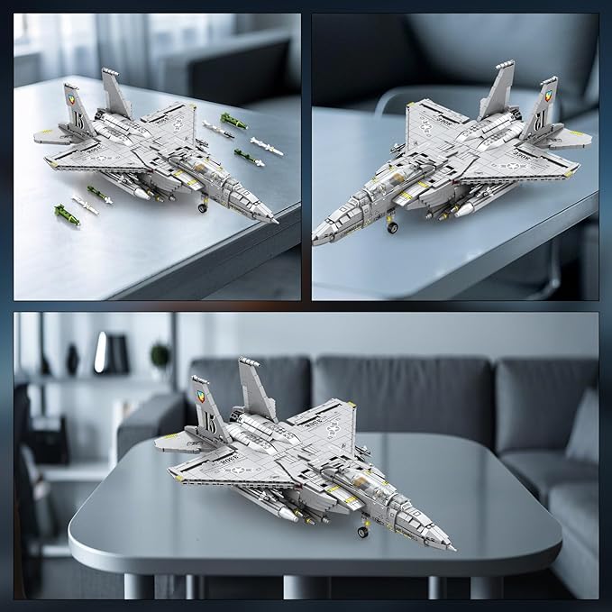 F-15E Military Bomber Building Block Model Set - A3