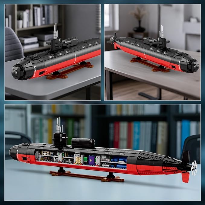 Military Los Angeles-class SSN Submarine Building Block Model Set - S11