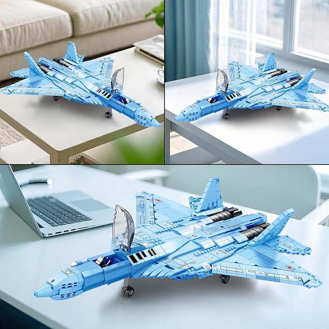 SU-57 Fighter Jet Aircraft Building Block Set - A18